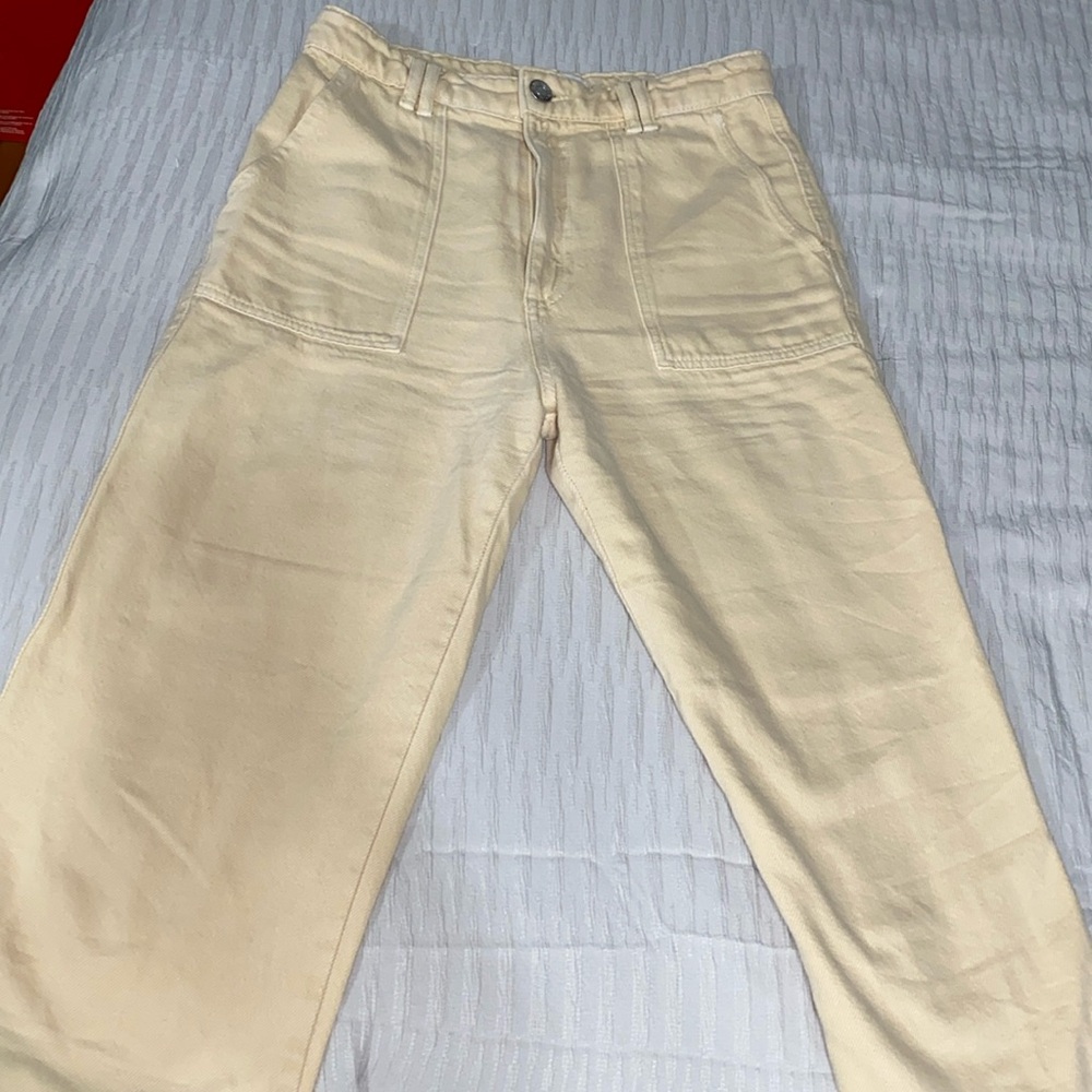 Zara Women's Cream Jeans